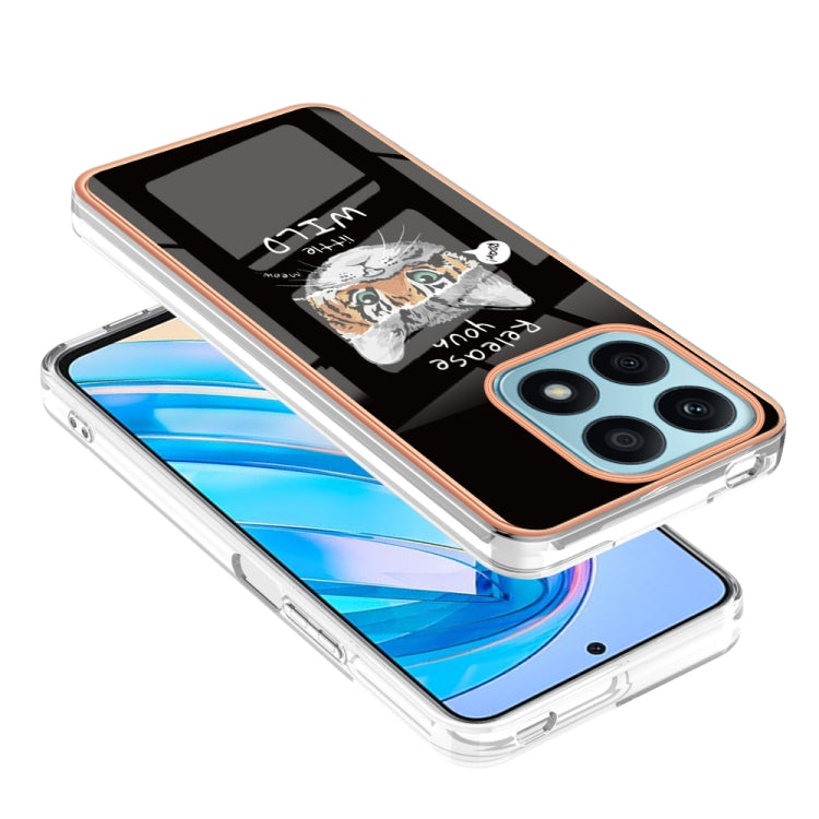 For Honor X8a Electroplating Marble Dual-side IMD Phone Case(Natural Growth)