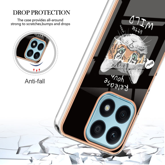 For Honor X8a Electroplating Marble Dual-side IMD Phone Case(Natural Growth)