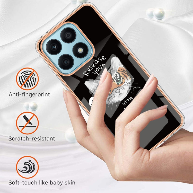 For Honor X8a Electroplating Marble Dual-side IMD Phone Case(Natural Growth)