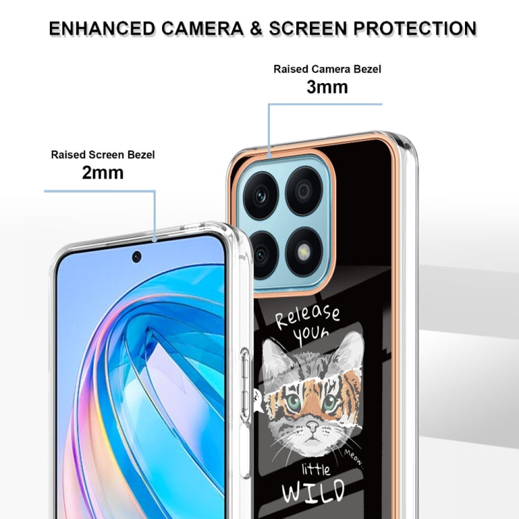 For Honor X8a Electroplating Marble Dual-side IMD Phone Case(Natural Growth)