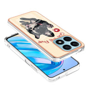 For Honor X8a Electroplating Marble Dual-side IMD Phone Case(Lucky Dog)