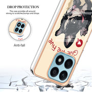 For Honor X8a Electroplating Marble Dual-side IMD Phone Case(Lucky Dog)