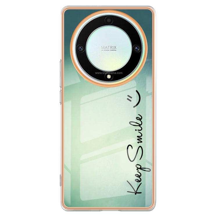 For Honor X9a / Magic5 Lite Electroplating Marble Dual-side IMD Phone Case(Smile)