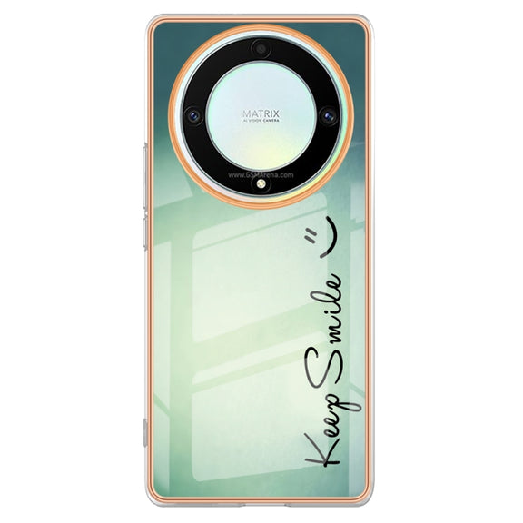 For Honor X9a / Magic5 Lite Electroplating Marble Dual-side IMD Phone Case(Smile)