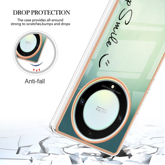 For Honor X9a / Magic5 Lite Electroplating Marble Dual-side IMD Phone Case(Smile)