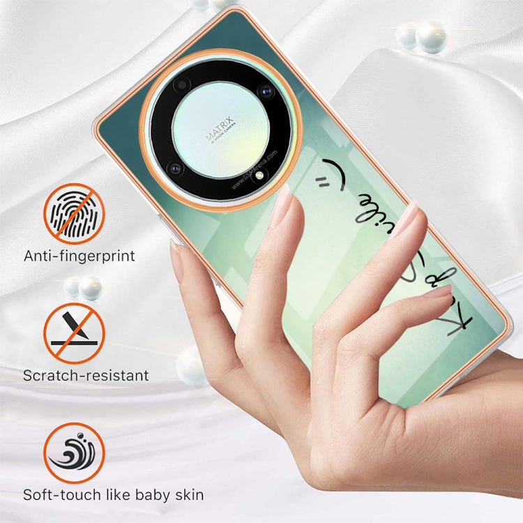 For Honor X9a / Magic5 Lite Electroplating Marble Dual-side IMD Phone Case(Smile)