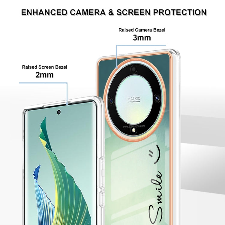 For Honor X9a / Magic5 Lite Electroplating Marble Dual-side IMD Phone Case(Smile)