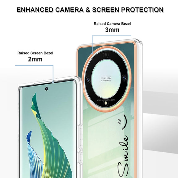 For Honor X9a / Magic5 Lite Electroplating Marble Dual-side IMD Phone Case(Smile)