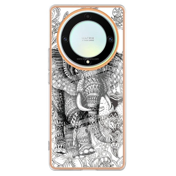For Honor X9a / Magic5 Lite Electroplating Marble Dual-side IMD Phone Case(Totem Elephant)
