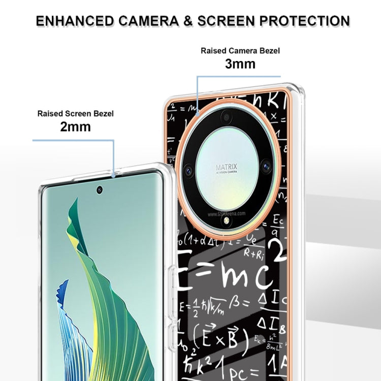 For Honor X9a / Magic5 Lite Electroplating Marble Dual-side IMD Phone Case(Equation)