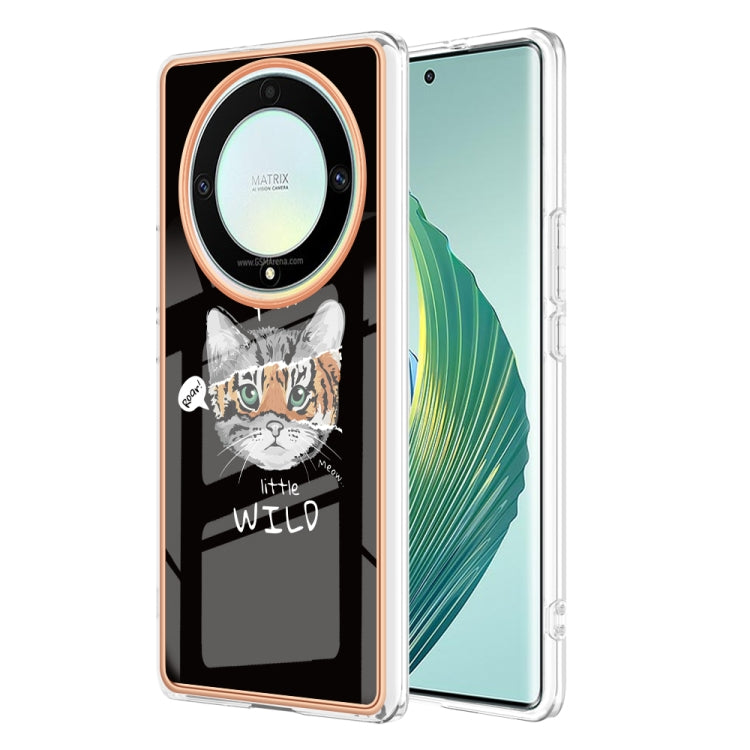 For Honor X9a / Magic5 Lite Electroplating Marble Dual-side IMD Phone Case(Natural Growth)