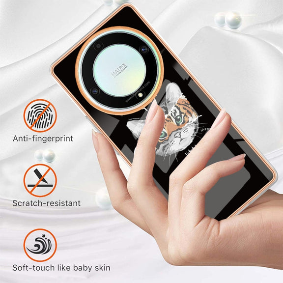 For Honor X9a / Magic5 Lite Electroplating Marble Dual-side IMD Phone Case(Natural Growth)