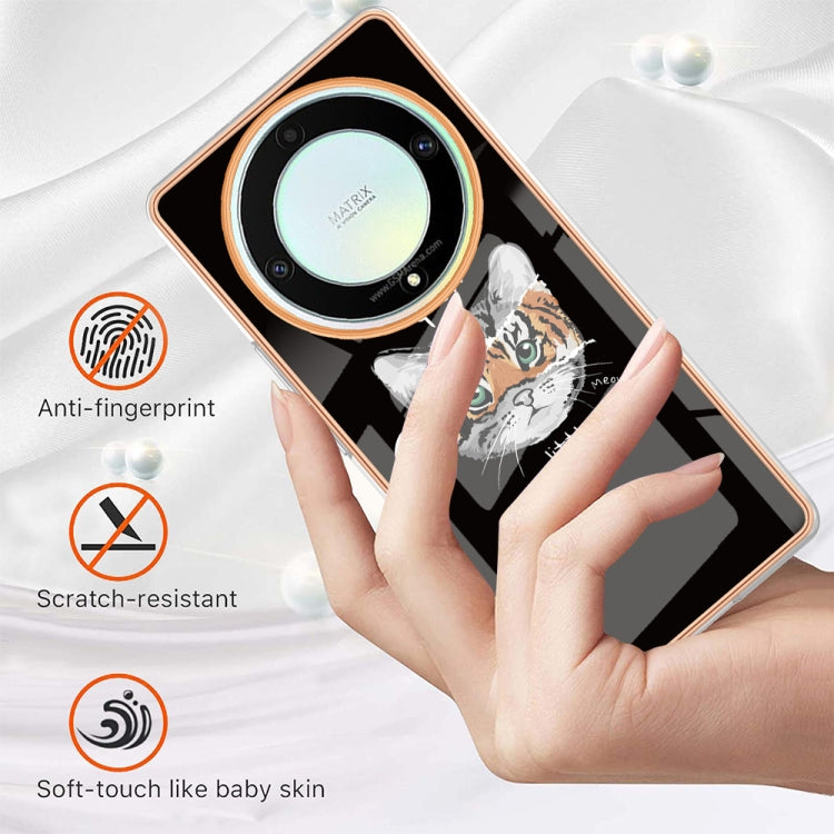For Honor X9a / Magic5 Lite Electroplating Marble Dual-side IMD Phone Case(Natural Growth)