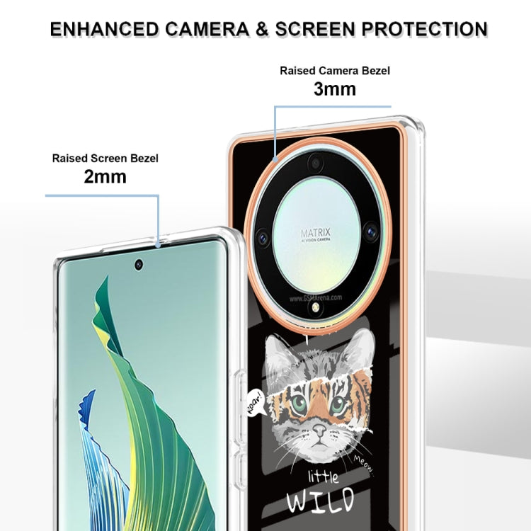 For Honor X9a / Magic5 Lite Electroplating Marble Dual-side IMD Phone Case(Natural Growth)