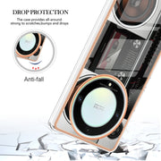 For Honor X9a / Magic5 Lite Electroplating Marble Dual-side IMD Phone Case(Retro Radio)