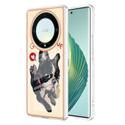 For Honor X9a / Magic5 Lite Electroplating Marble Dual-side IMD Phone Case(Lucky Dog)