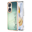 For Honor 90 5G Electroplating Marble Dual-side IMD Phone Case(Smile) - Honor Cases by PMC TechLife | Online Shopping South Africa | PMC TechLife | Buy Now Pay Later Mobicred