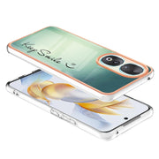 For Honor 90 5G Electroplating Marble Dual-side IMD Phone Case(Smile)