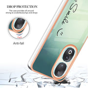 For Honor 90 5G Electroplating Marble Dual-side IMD Phone Case(Smile)