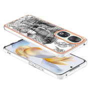 For Honor 90 5G Electroplating Marble Dual-side IMD Phone Case(Totem Elephant)