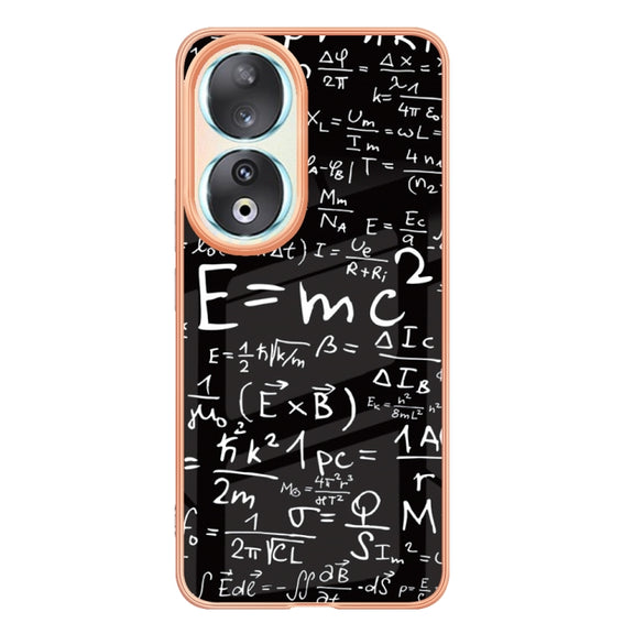 For Honor 90 5G Electroplating Marble Dual-side IMD Phone Case(Equation)