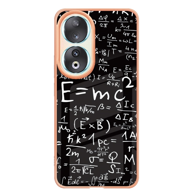 For Honor 90 5G Electroplating Marble Dual-side IMD Phone Case(Equation)
