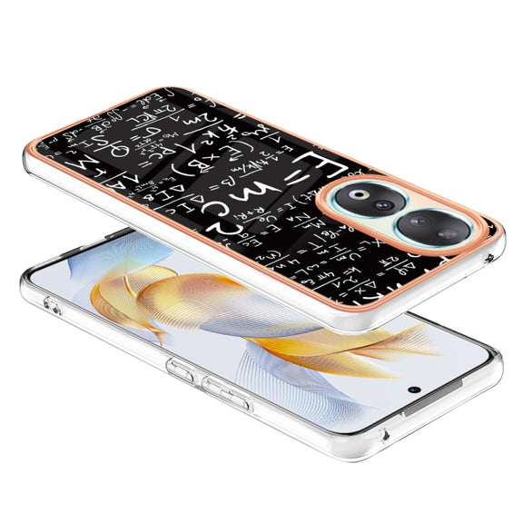 For Honor 90 5G Electroplating Marble Dual-side IMD Phone Case(Equation)