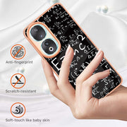 For Honor 90 5G Electroplating Marble Dual-side IMD Phone Case(Equation)