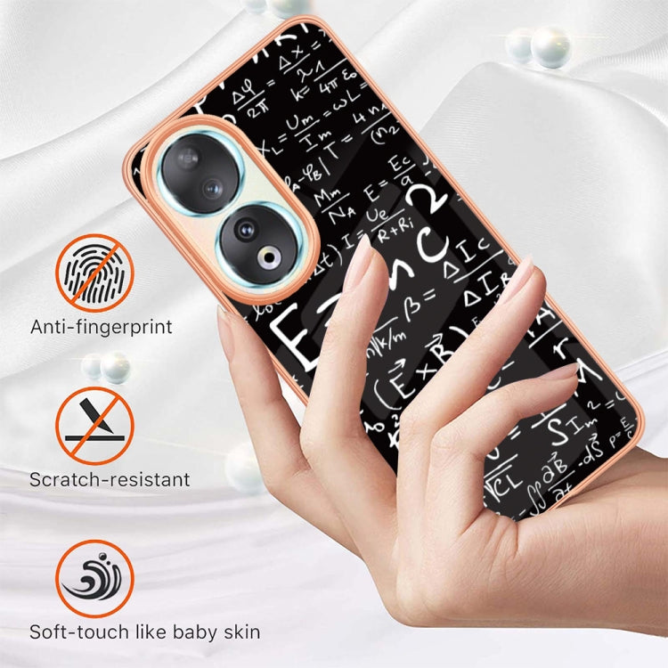 For Honor 90 5G Electroplating Marble Dual-side IMD Phone Case(Equation)