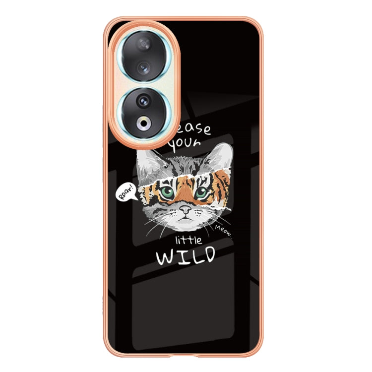 For Honor 90 5G Electroplating Marble Dual-side IMD Phone Case(Natural Growth)
