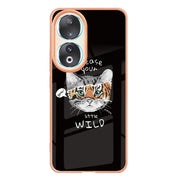 For Honor 90 5G Electroplating Marble Dual-side IMD Phone Case(Natural Growth)