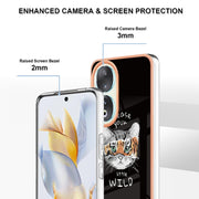 For Honor 90 5G Electroplating Marble Dual-side IMD Phone Case(Natural Growth)