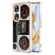 For Honor 90 5G Electroplating Marble Dual-side IMD Phone Case(Retro Radio) - Honor Cases by PMC TechLife | Online Shopping South Africa | PMC TechLife | Buy Now Pay Later Mobicred