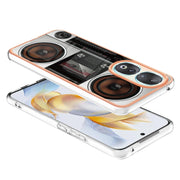 For Honor 90 5G Electroplating Marble Dual-side IMD Phone Case(Retro Radio)
