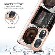 For Honor 90 5G Electroplating Marble Dual-side IMD Phone Case(Retro Radio)