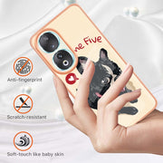 For Honor 90 5G Electroplating Marble Dual-side IMD Phone Case(Lucky Dog)