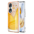 For Honor 90 5G Electroplating Marble Dual-side IMD Phone Case(Draft Beer) - Honor Cases by PMC TechLife | Online Shopping South Africa | PMC TechLife | Buy Now Pay Later Mobicred