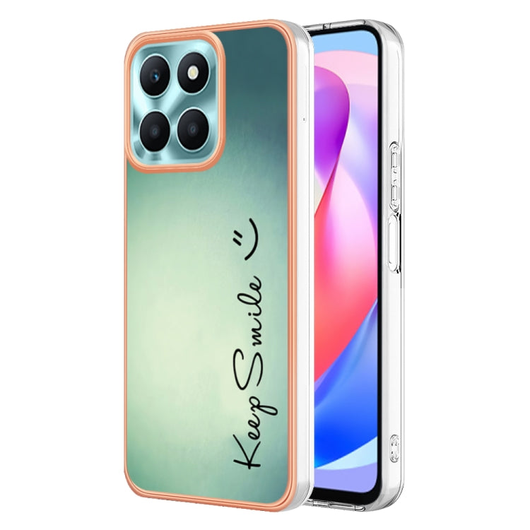 For Honor X6a Electroplating Marble Dual-side IMD Phone Case(Smile)