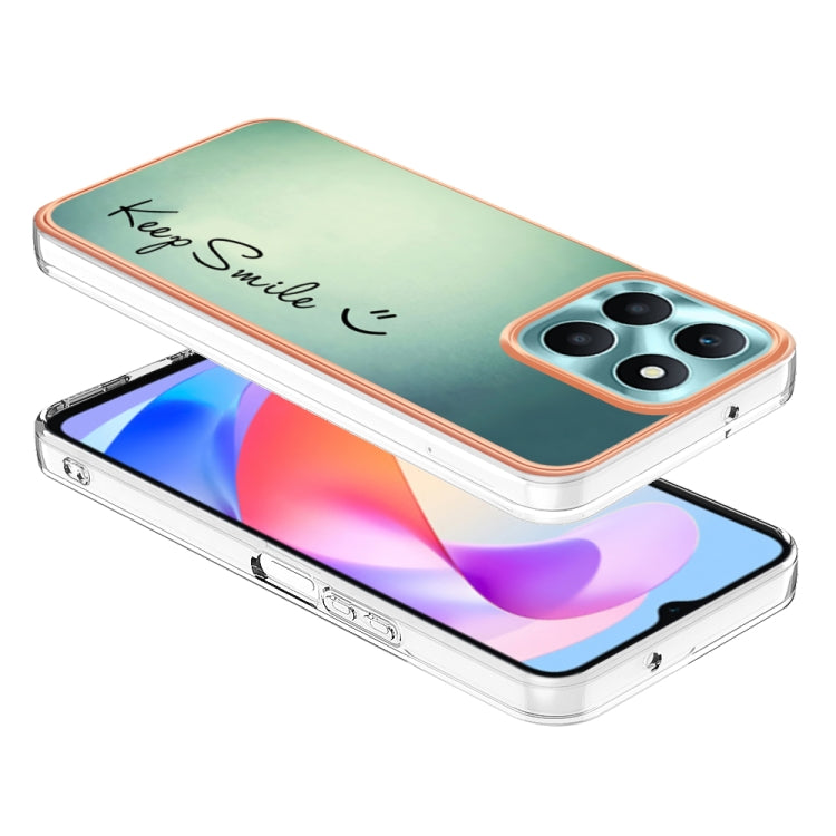 For Honor X6a Electroplating Marble Dual-side IMD Phone Case(Smile)