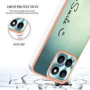For Honor X6a Electroplating Marble Dual-side IMD Phone Case(Smile)