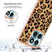 For Honor X6a Electroplating Marble Dual-side IMD Phone Case(Leopard Print)
