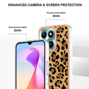 For Honor X6a Electroplating Marble Dual-side IMD Phone Case(Leopard Print)