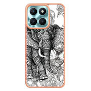 For Honor X6a Electroplating Marble Dual-side IMD Phone Case(Totem Elephant)