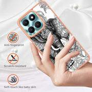 For Honor X6a Electroplating Marble Dual-side IMD Phone Case(Totem Elephant)