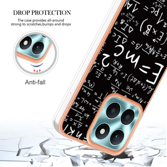 For Honor X6a Electroplating Marble Dual-side IMD Phone Case(Equation)