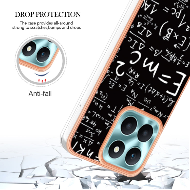 For Honor X6a Electroplating Marble Dual-side IMD Phone Case(Equation)