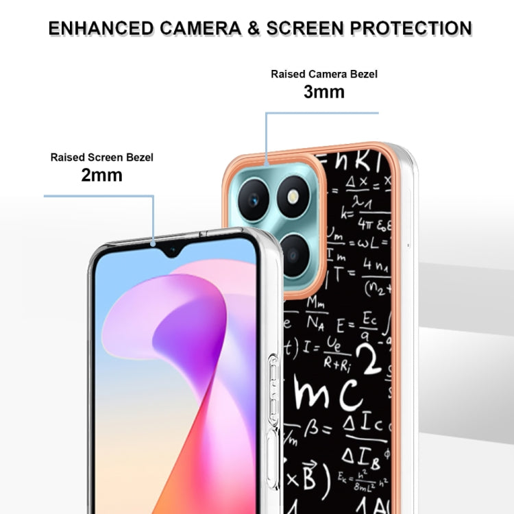 For Honor X6a Electroplating Marble Dual-side IMD Phone Case(Equation)