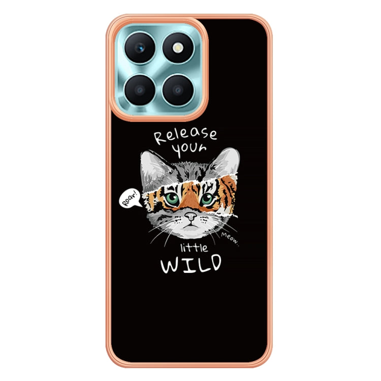 For Honor X6a Electroplating Marble Dual-side IMD Phone Case(Natural Growth)