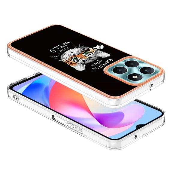 For Honor X6a Electroplating Marble Dual-side IMD Phone Case(Natural Growth)