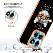 For Honor X6a Electroplating Marble Dual-side IMD Phone Case(Natural Growth)